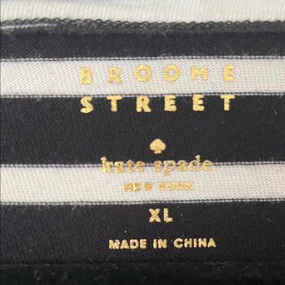 Kate Spade Broom Street Bows and Cherry Striped Blouse Sz XL - Picture 2 of 5